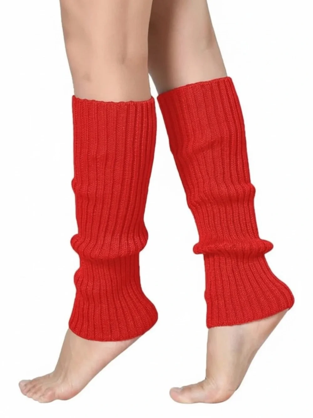 🆕Red Knitted Leg Warmers
